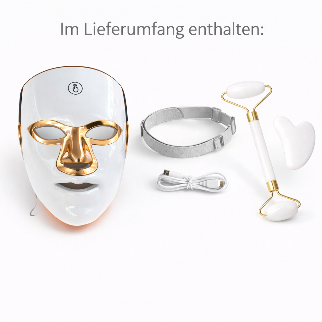 Luma-Mask™ LED Gesichtsmaske + Luma-Glow™ Gua Sha Set