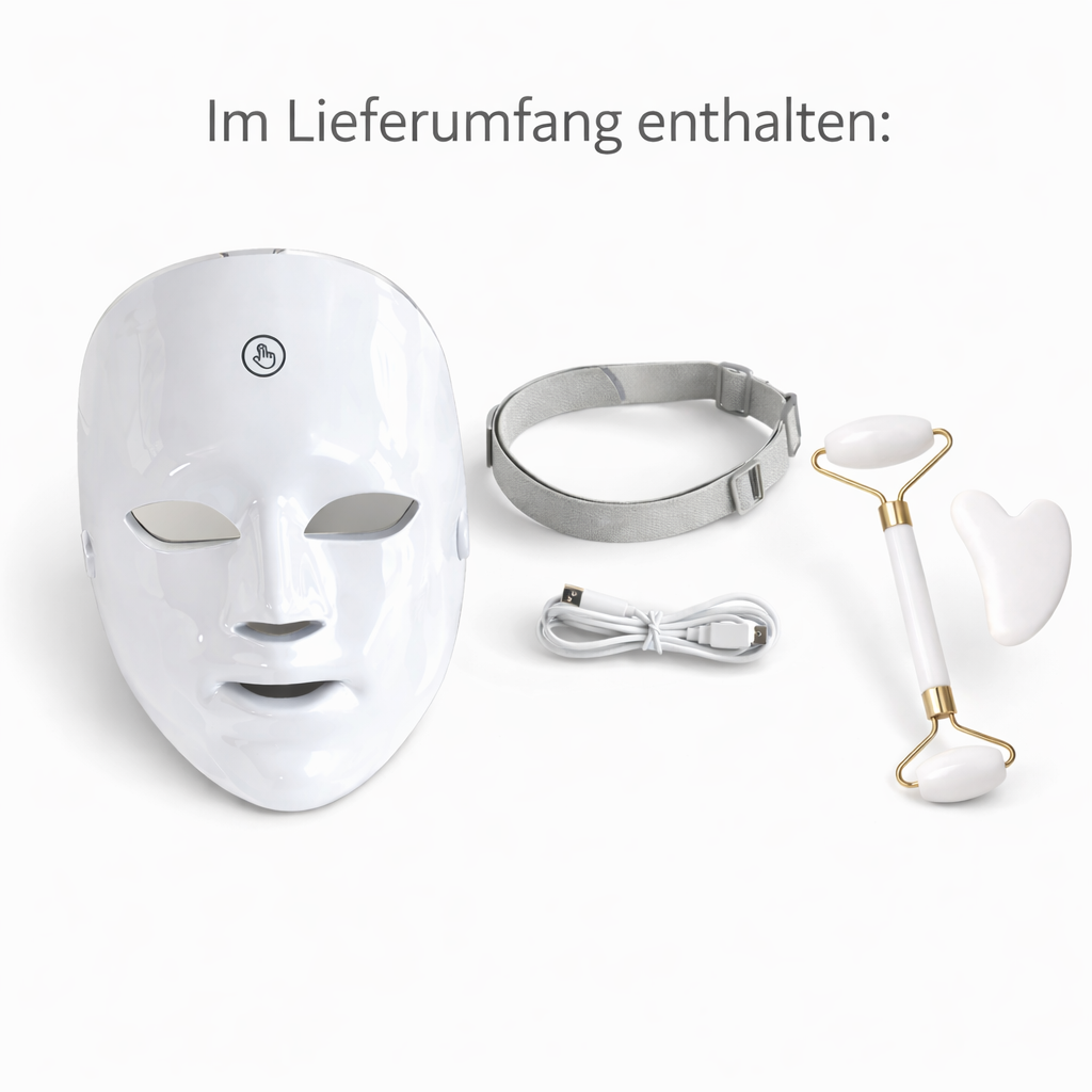 Luma-Mask™ LED Gesichtsmaske + Luma-Glow™ Gua Sha Set