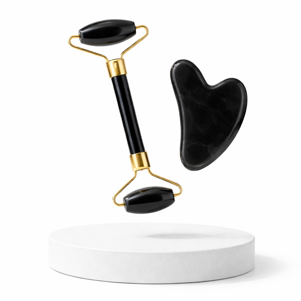 Luma-Mask™ LED Gesichtsmaske + Luma-Glow™ Gua Sha Set